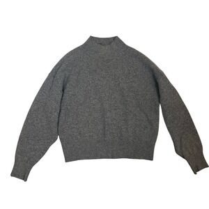 The Group BABATON Charcoal Grey Mock Neck Merino Wool Blend Sweater Size Large